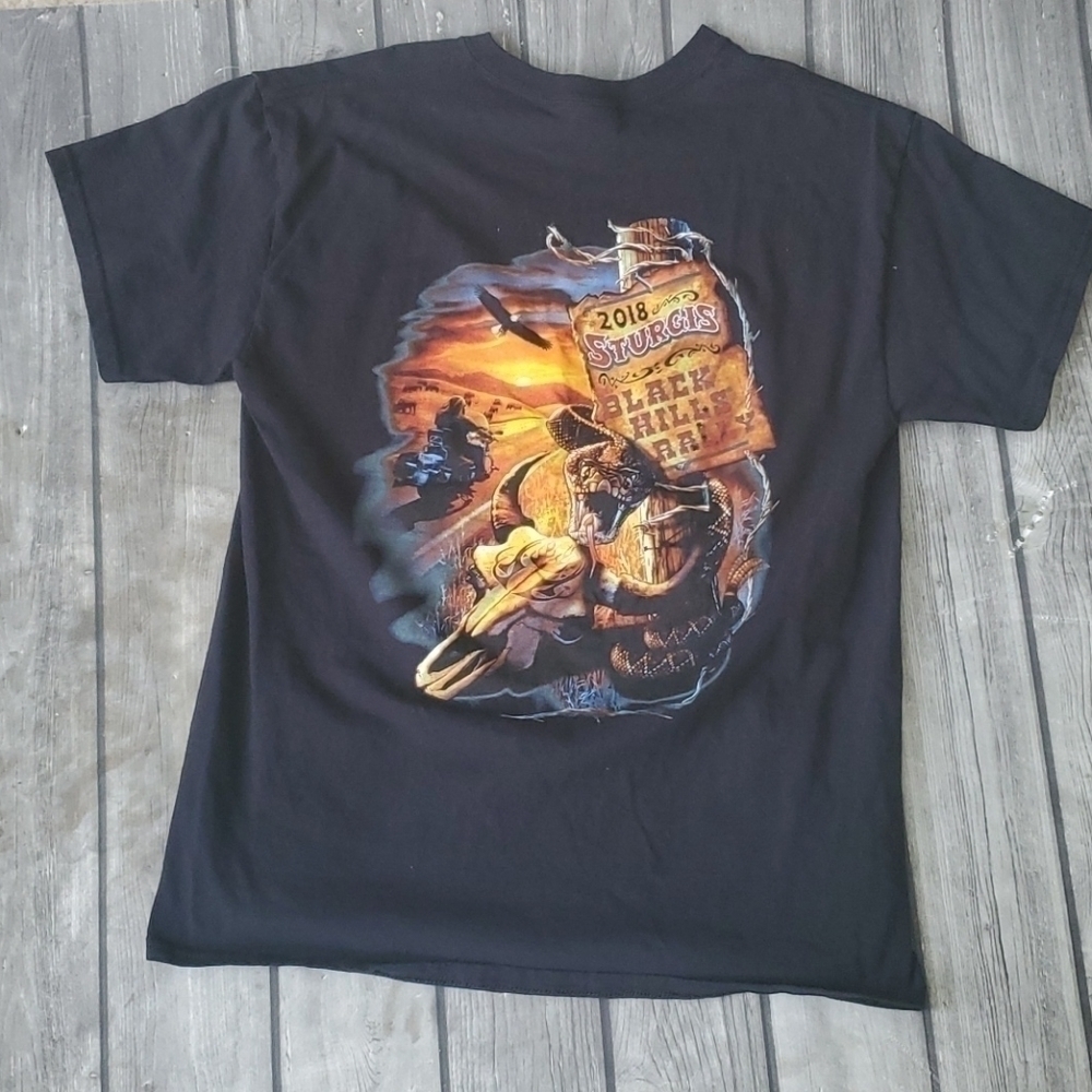 2018 Sturgis Black Hills Rally Tshirt Sz Lrg